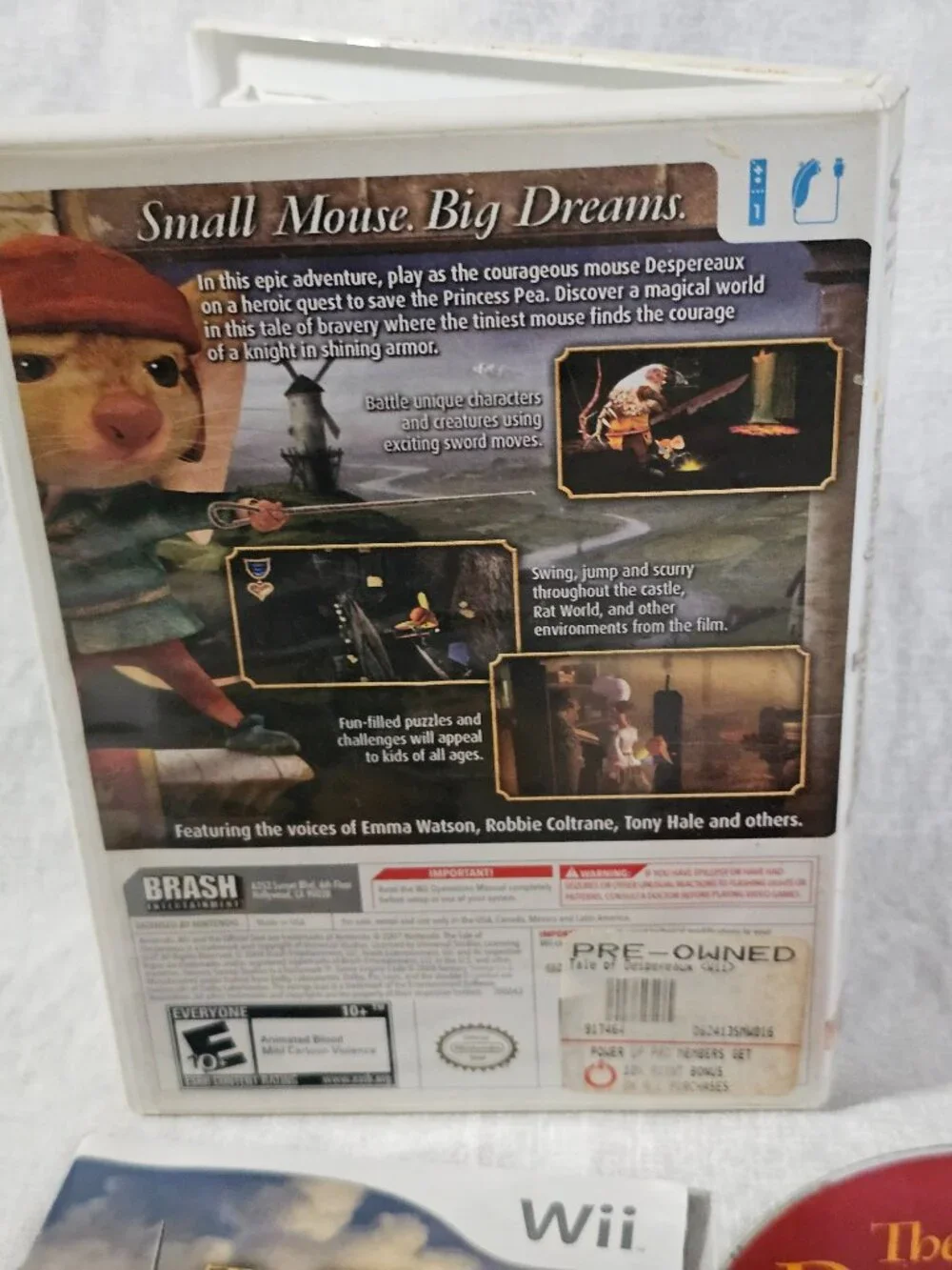 The Tale of Despereaux Nintendo Wii 2008 Complete Tested Works Family Adventure
